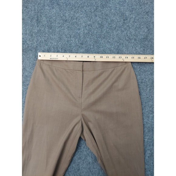 Lafayette 148 Pants 4 Brown Menswear Trousers Wide Leg Flare Career Slacks - Picture 6 of 11